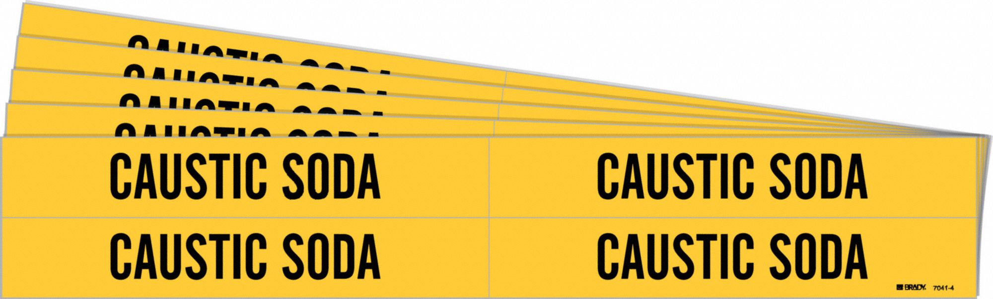 Pipe Marker Black Caustic Soda PK5