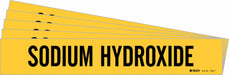 Pipe Marker Black Sodium Hydroxide PK5