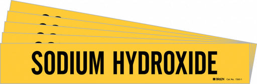 Pipe Marker Black Sodium Hydroxide PK5