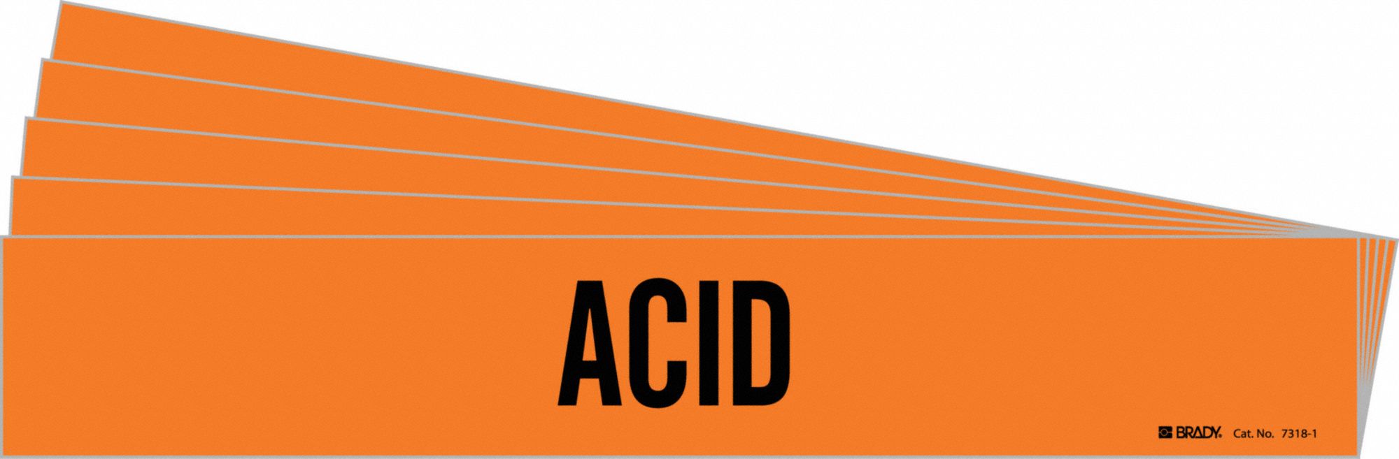 Pipe Marker Adhesive Black Acid PK5