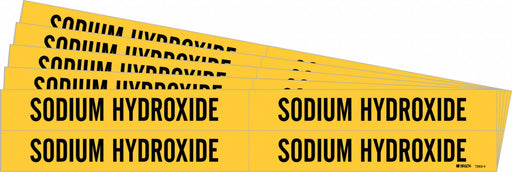 Pipe Marker Black Sodium Hydroxide PK5