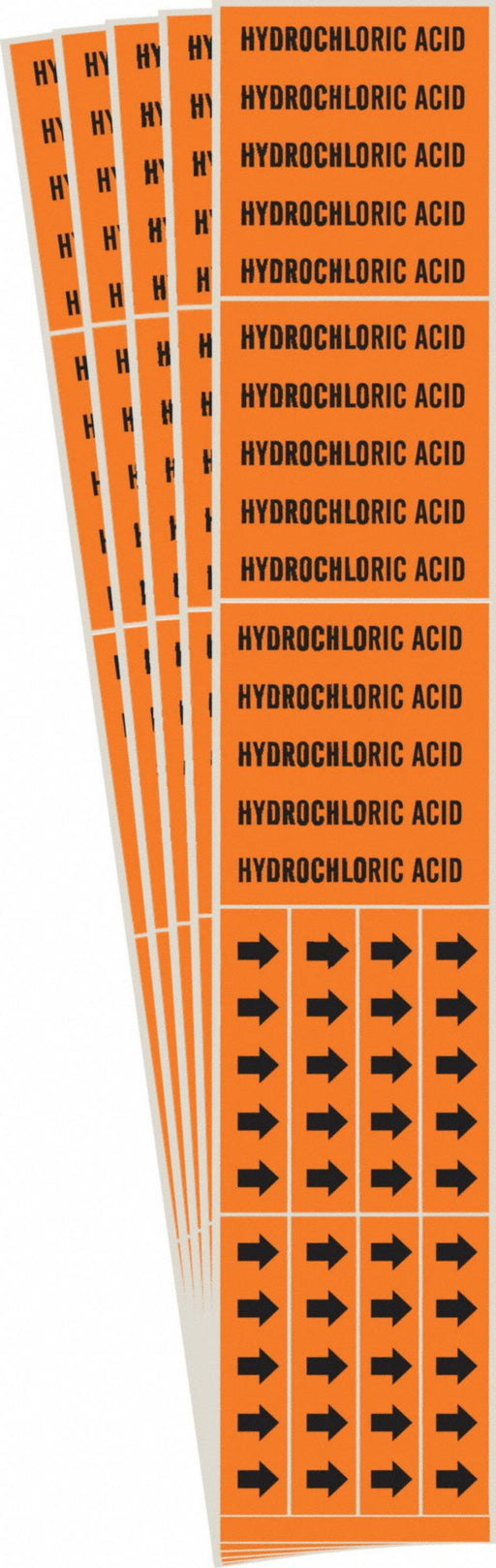 Pipe Marker Black Hydrochloric Acid PK5