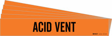 Pipe Marker Adhesive Black Acid Vent PK5