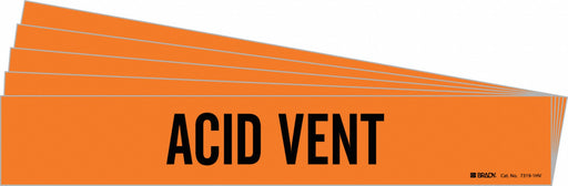 Pipe Marker Adhesive Black Acid Vent PK5