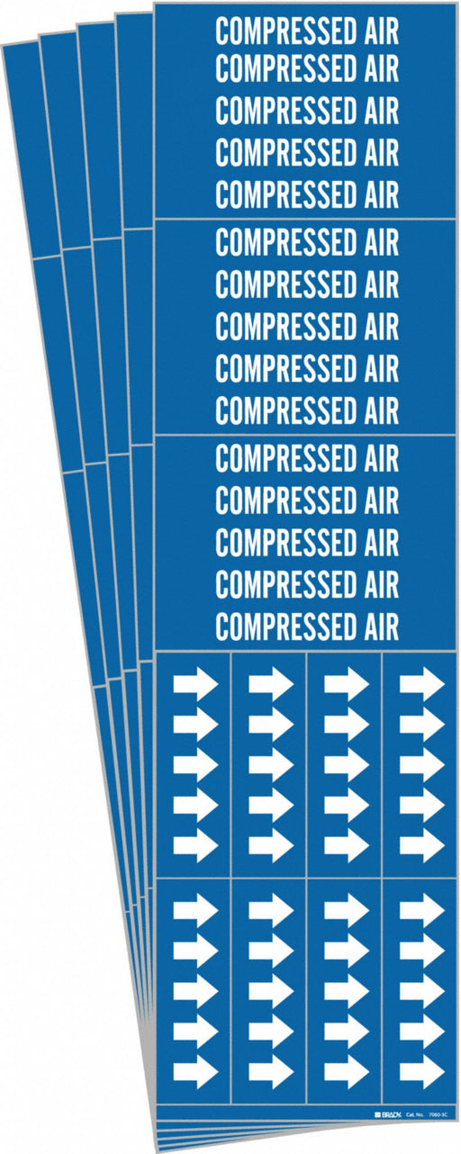 Pipe Marker White Compressed Air PK5