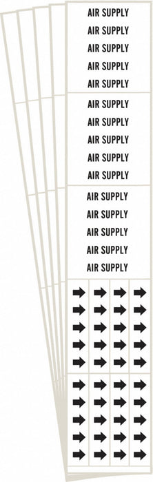 Pipe Marker Black Air Supply PK5