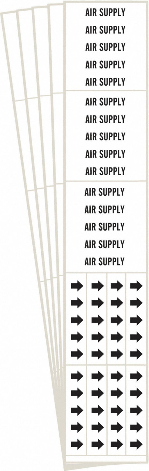 Pipe Marker Black Air Supply PK5
