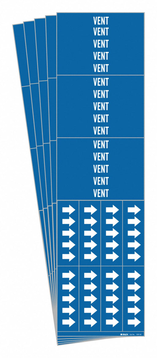 Pipe Marker Adhesive White Vent PK5