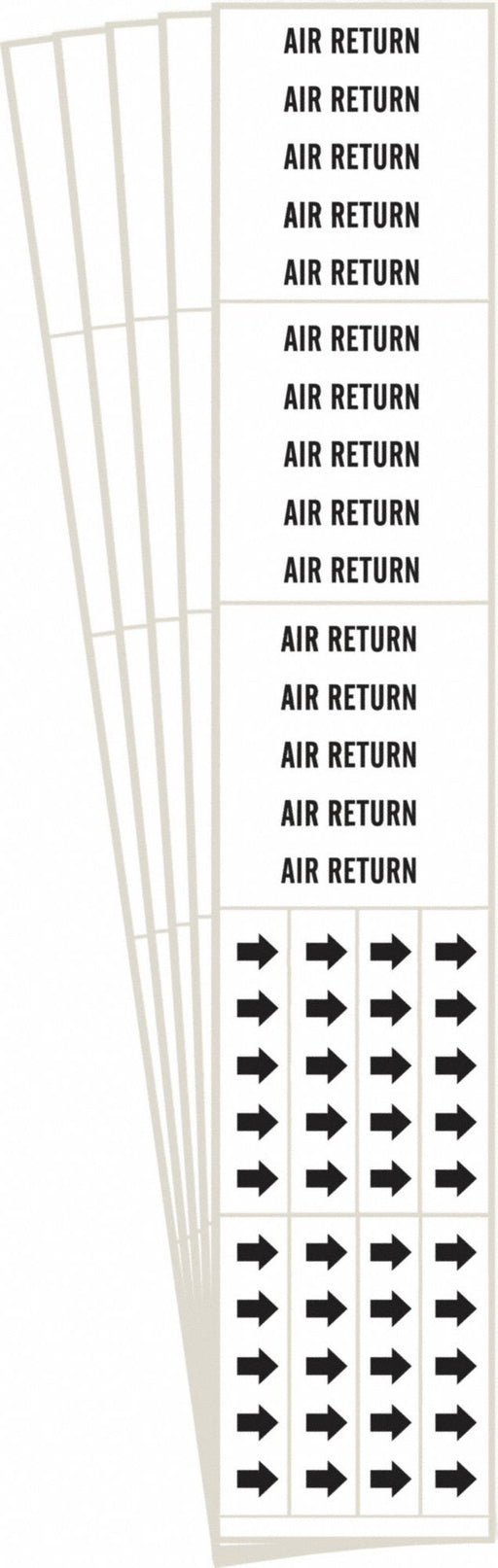 Pipe Marker Black Air Return PK5