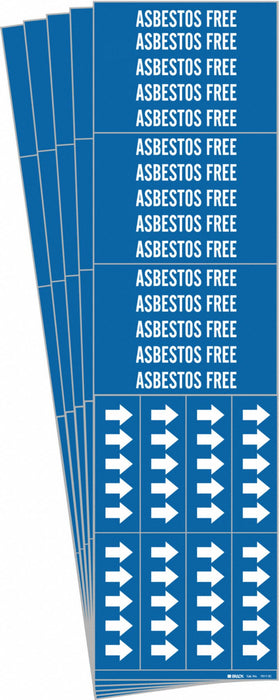 Pipe Marker White Asbestos Free PK5