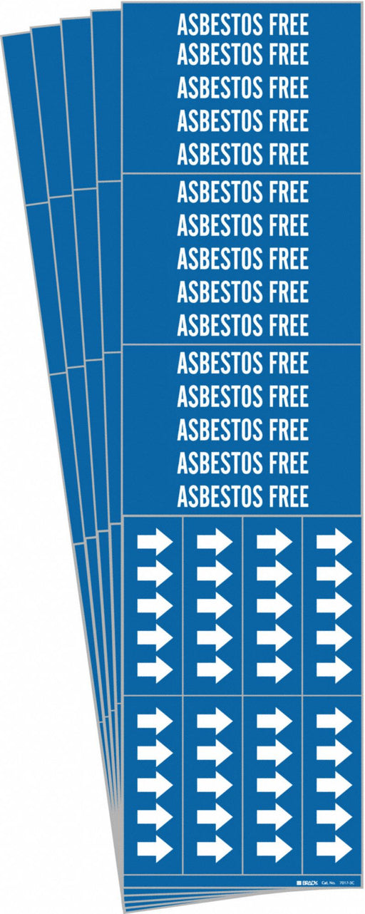 Pipe Marker White Asbestos Free PK5
