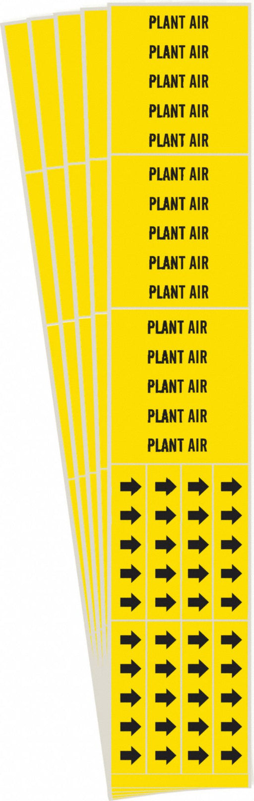 Pipe Marker Adhesive Black Plant Air PK5