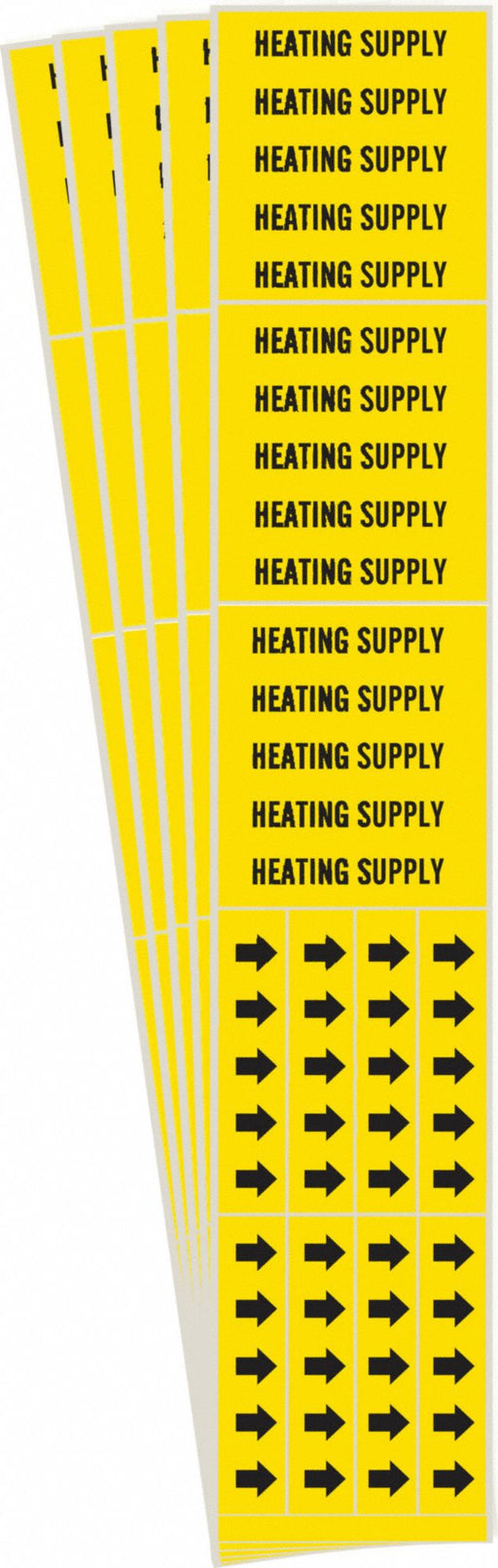 Pipe Marker Black Heating Supply PK5