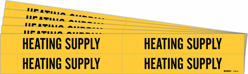 Pipe Marker Black Heating Supply PK5