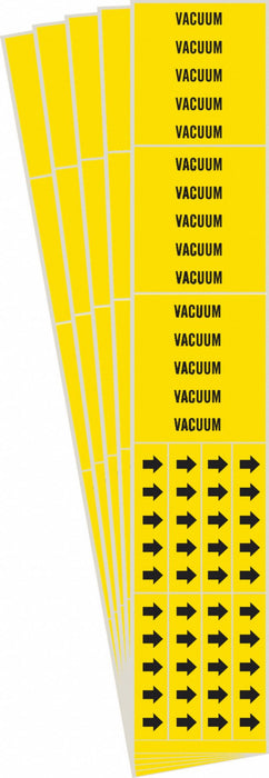 Pipe Marker Adhesive Black Vacuum PK5