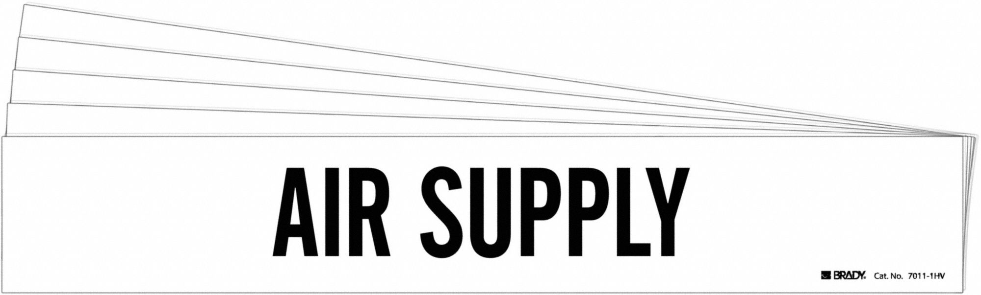 Pipe Marker Black Air Supply PK5