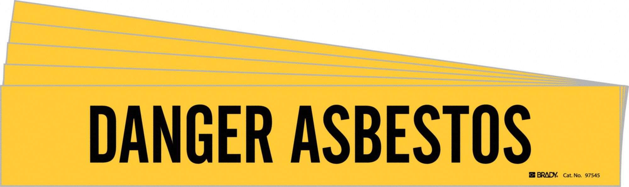 Pipe Marker Black Danger Asbestos PK5