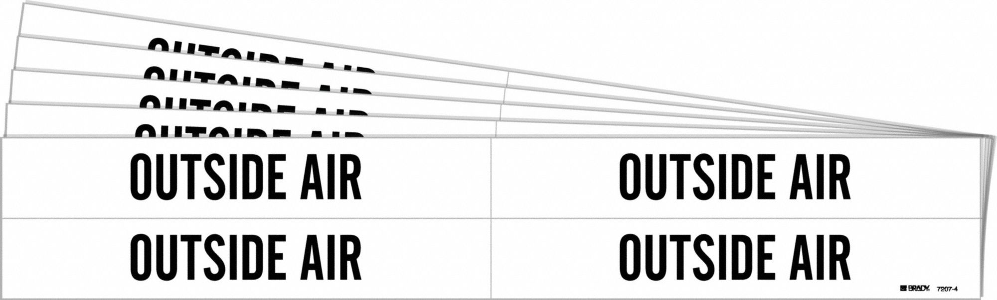 Pipe Marker Black Outside Air PK5