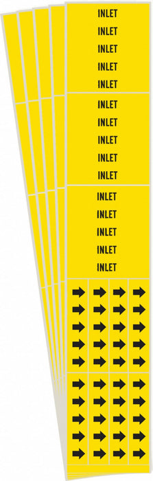 Pipe Marker Adhesive Black Inlet PK5