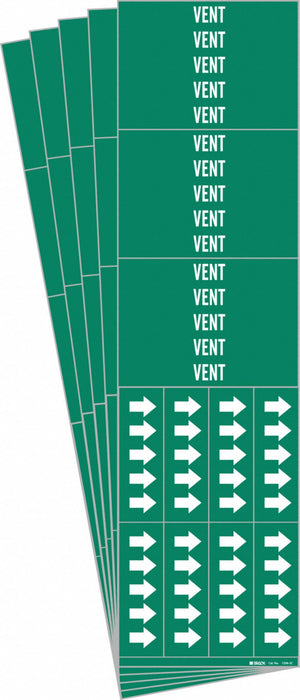 Pipe Marker Adhesive White Vent PK5