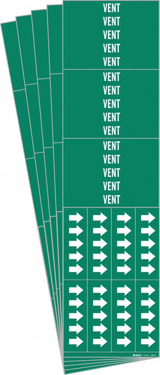 Pipe Marker Adhesive White Vent PK5