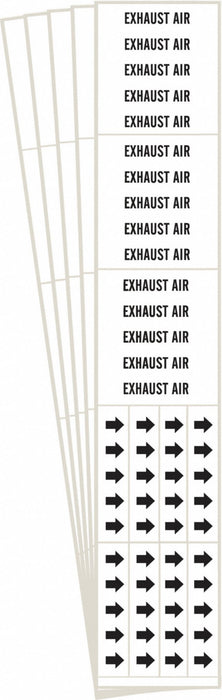 Pipe Marker Black Exhaust Air PK5