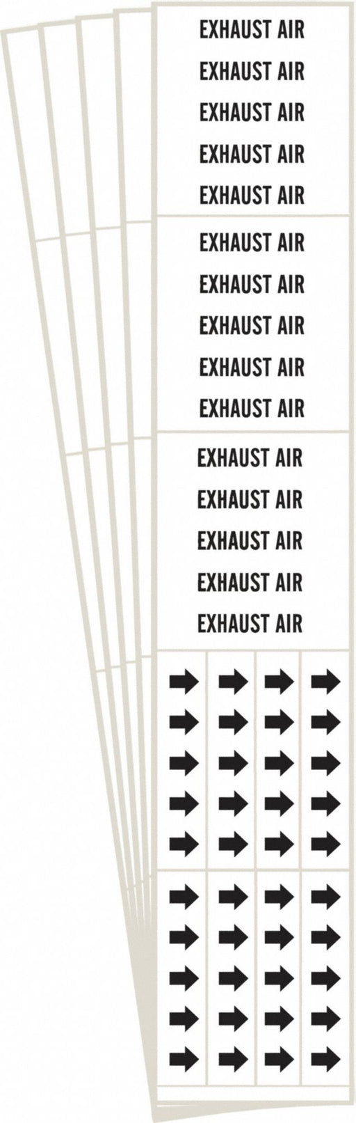 Pipe Marker Black Exhaust Air PK5