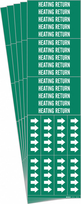 Pipe Marker White Heating Return PK5