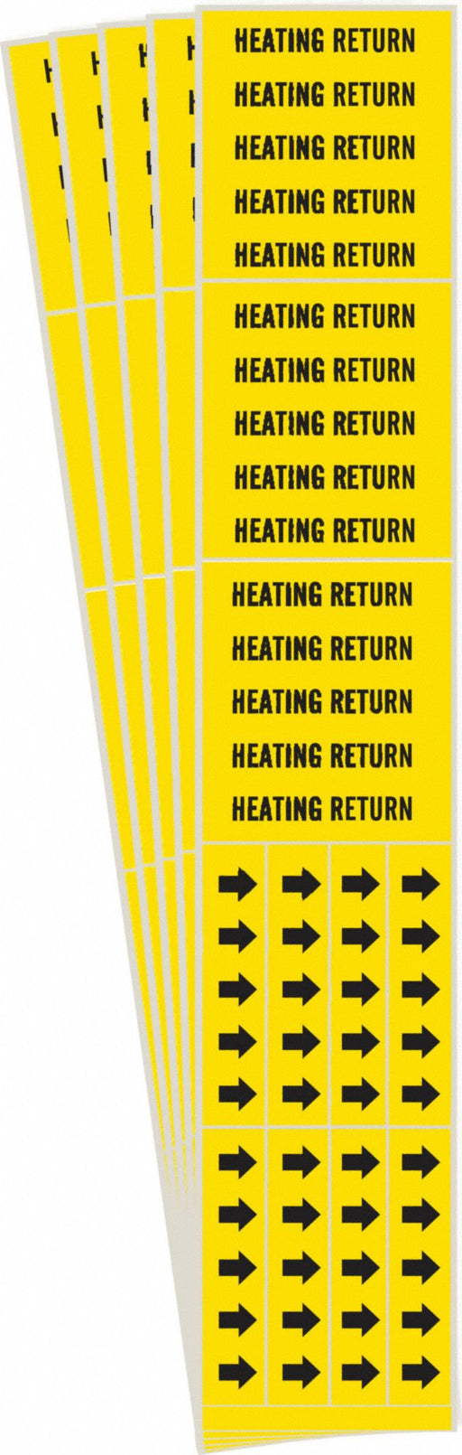 Pipe Marker Black Heating Return PK5