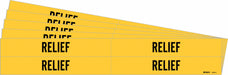 Pipe Marker Adhesive Black Relief PK5