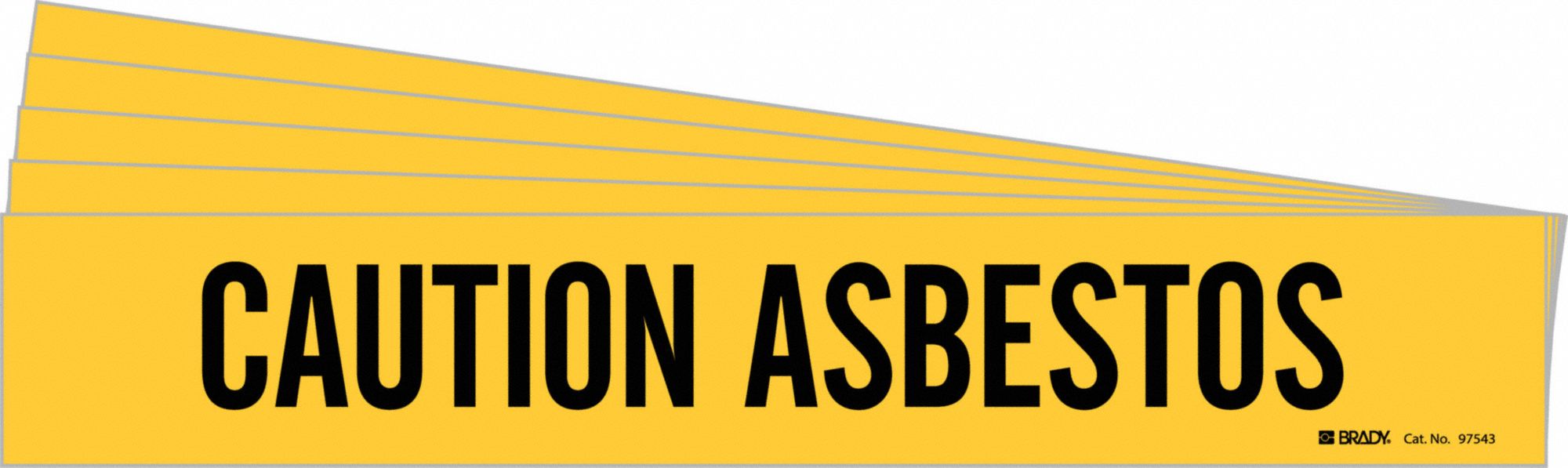 Pipe Marker Black Caution Asbestos PK5