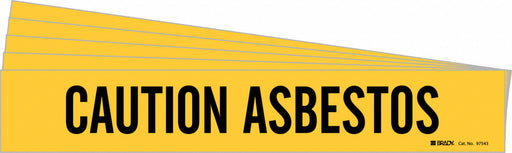 Pipe Marker Black Caution Asbestos PK5