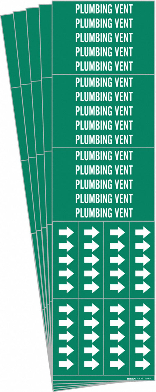 Pipe Marker White Plumbing Vent PK5