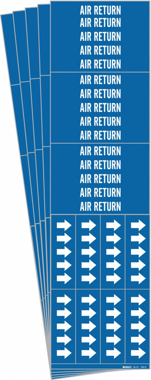 Pipe Marker White Air Return PK5