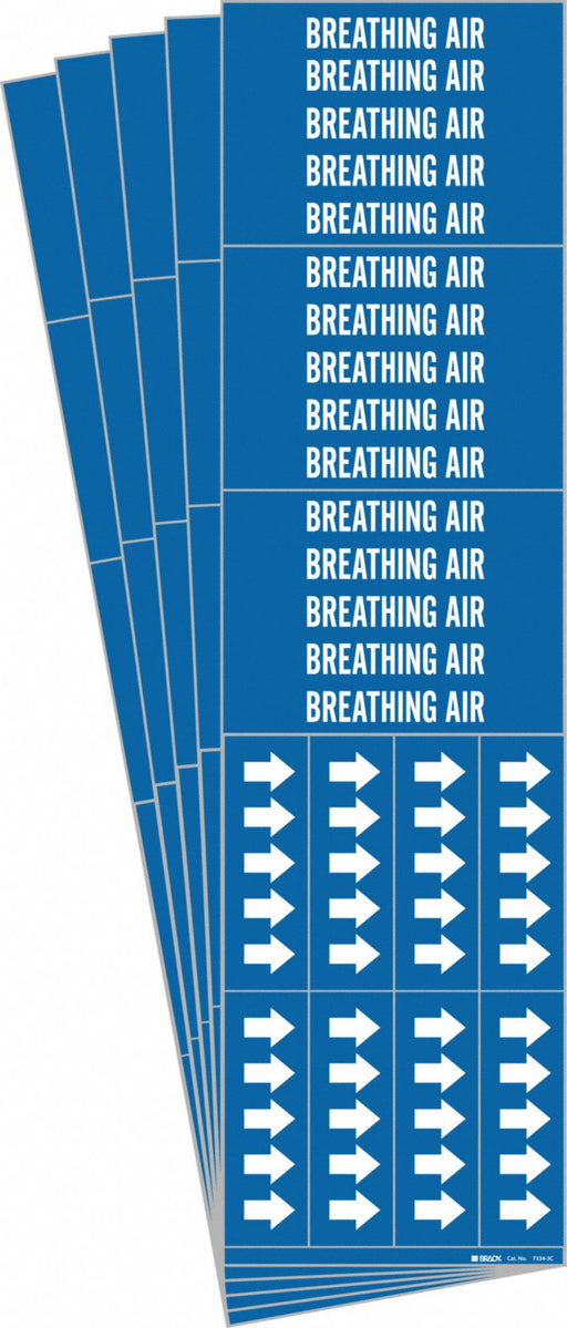 Pipe Marker White Breathing Air PK5