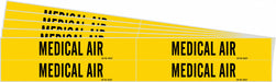 Pipe Marker Black Medical Air PK5
