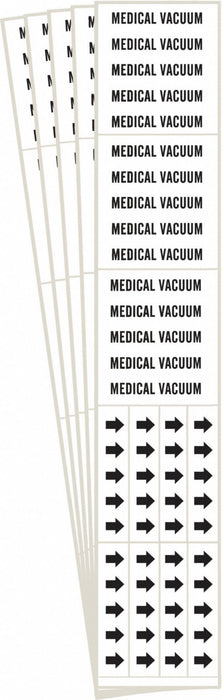 Pipe Marker Black Medical Vacuum PK5