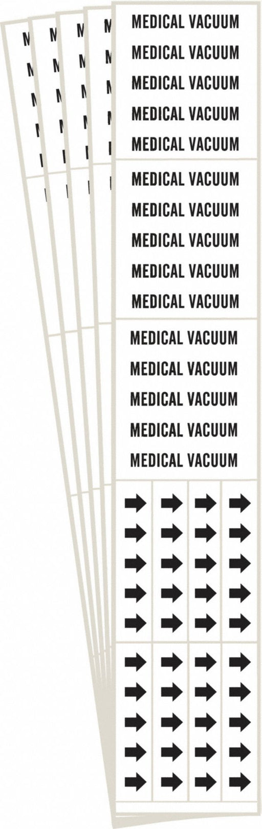 Pipe Marker Black Medical Vacuum PK5