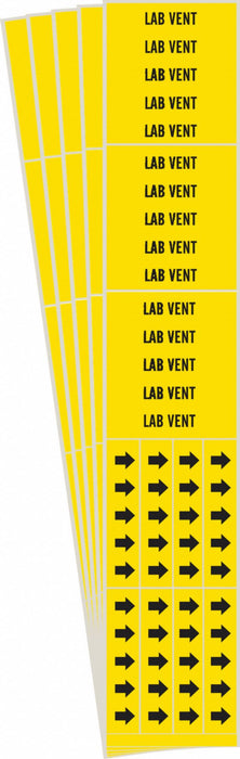 Pipe Marker Adhesive Black Lab Vent PK5