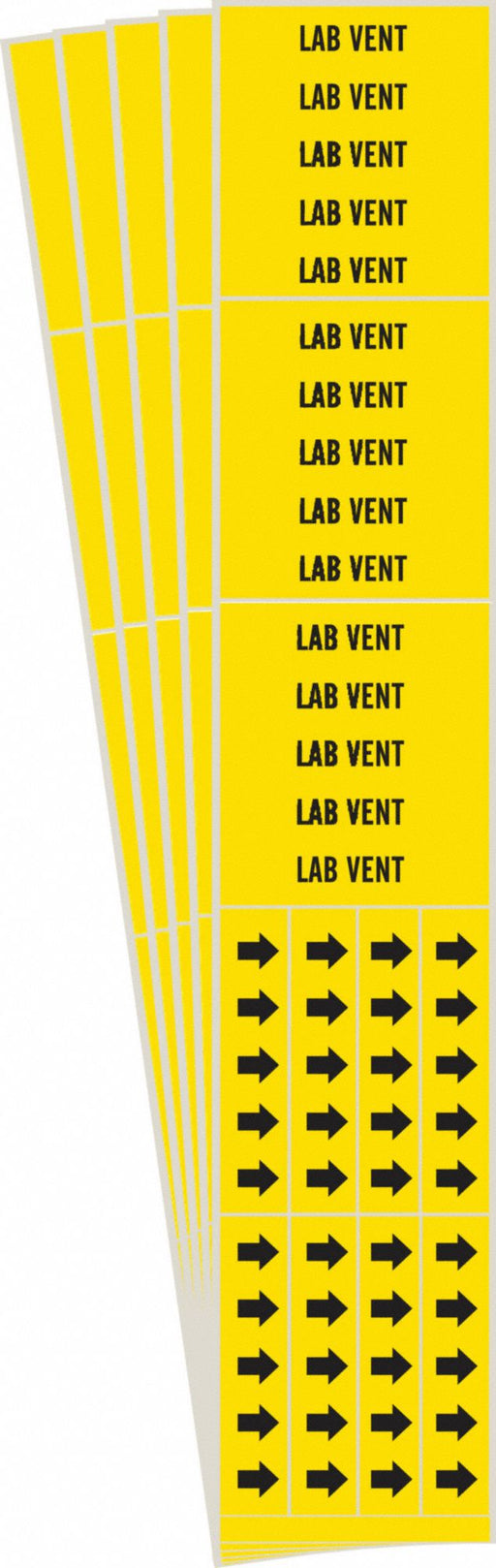 Pipe Marker Adhesive Black Lab Vent PK5