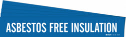 Pipe Marker Asbestos Free Insulation PK5