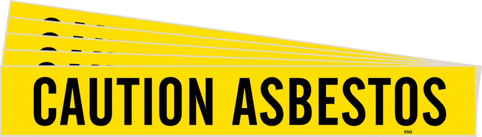 Pipe Marker Black Caution Asbestos PK5