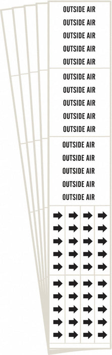 Pipe Marker Black Outside Air PK5