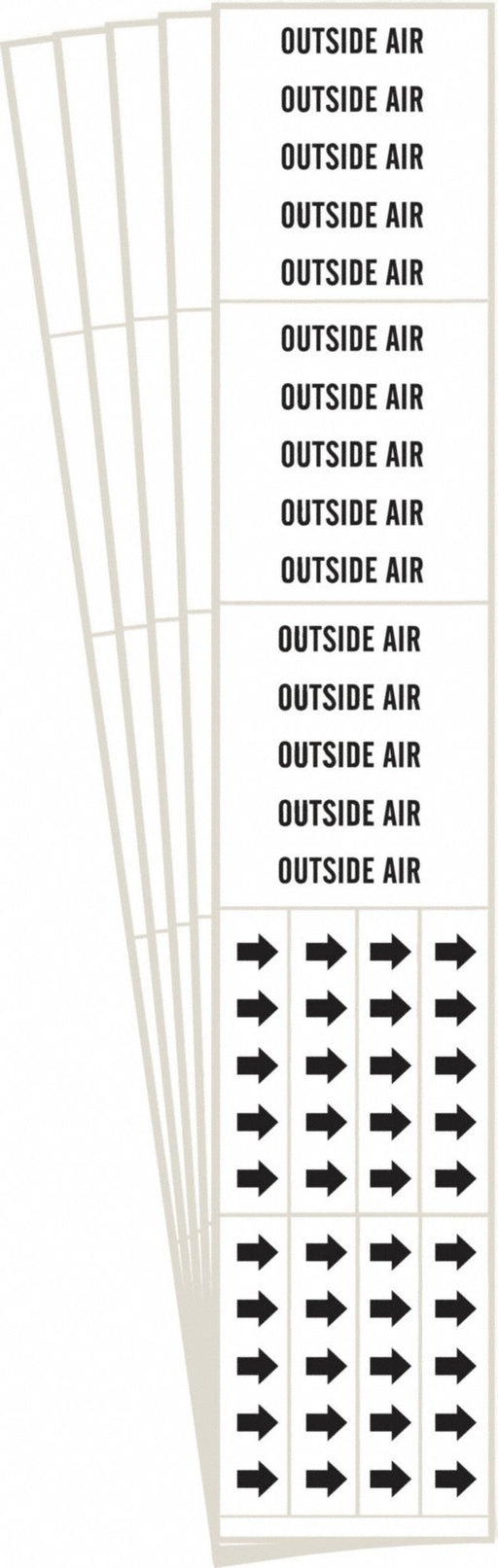 Pipe Marker Black Outside Air PK5