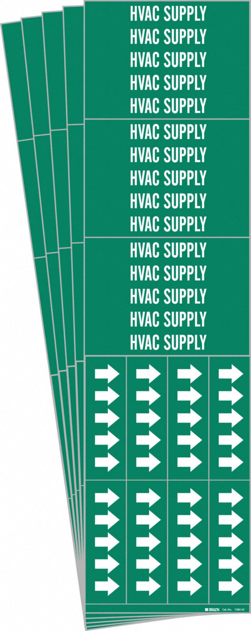 Pipe Marker White HVAC Supply PK5