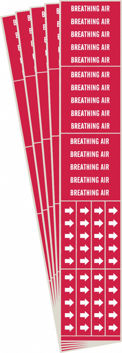 Pipe Marker White Breathing Air PK5