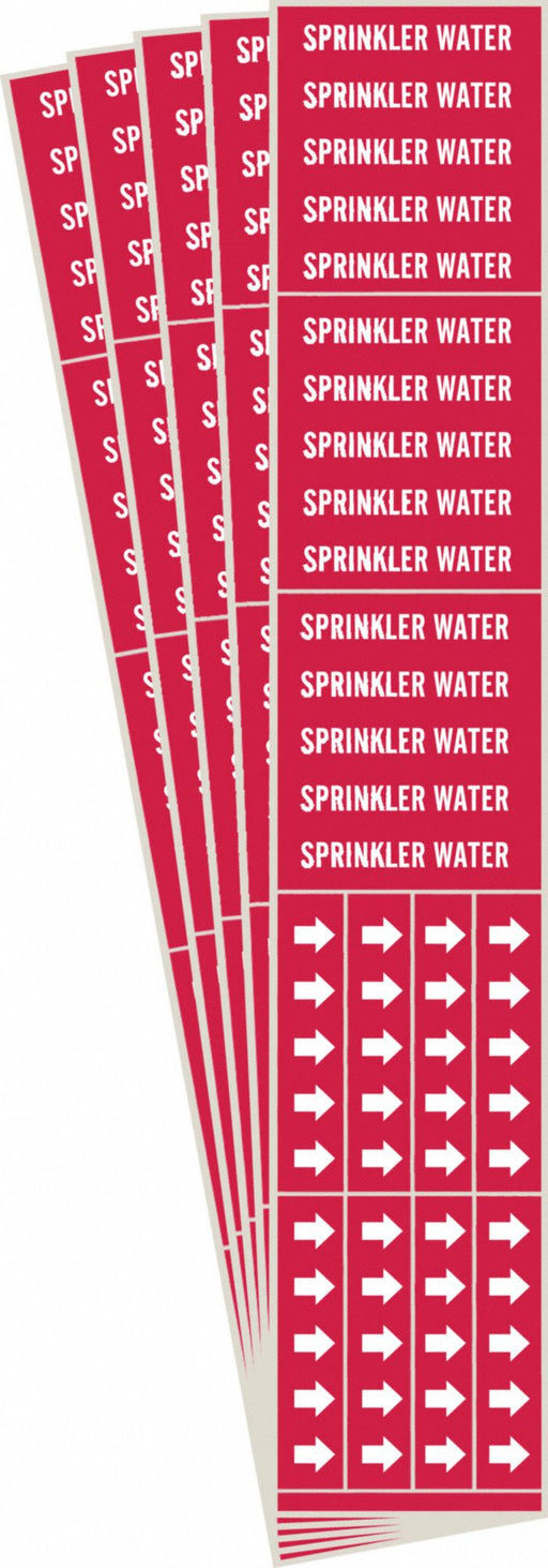 Pipe Marker White Sprinkler Water PK5