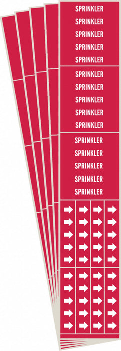 Pipe Marker Adhesive White Sprinkler PK5