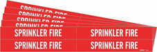 Pipe Marker White Sprinkler Fire PK5