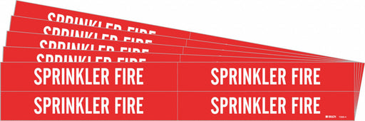 Pipe Marker White Sprinkler Fire PK5